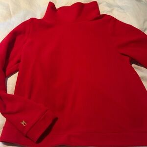 Dudley Stephens Park Slope vello fleece Vibrant Red Turtleneck Sweater